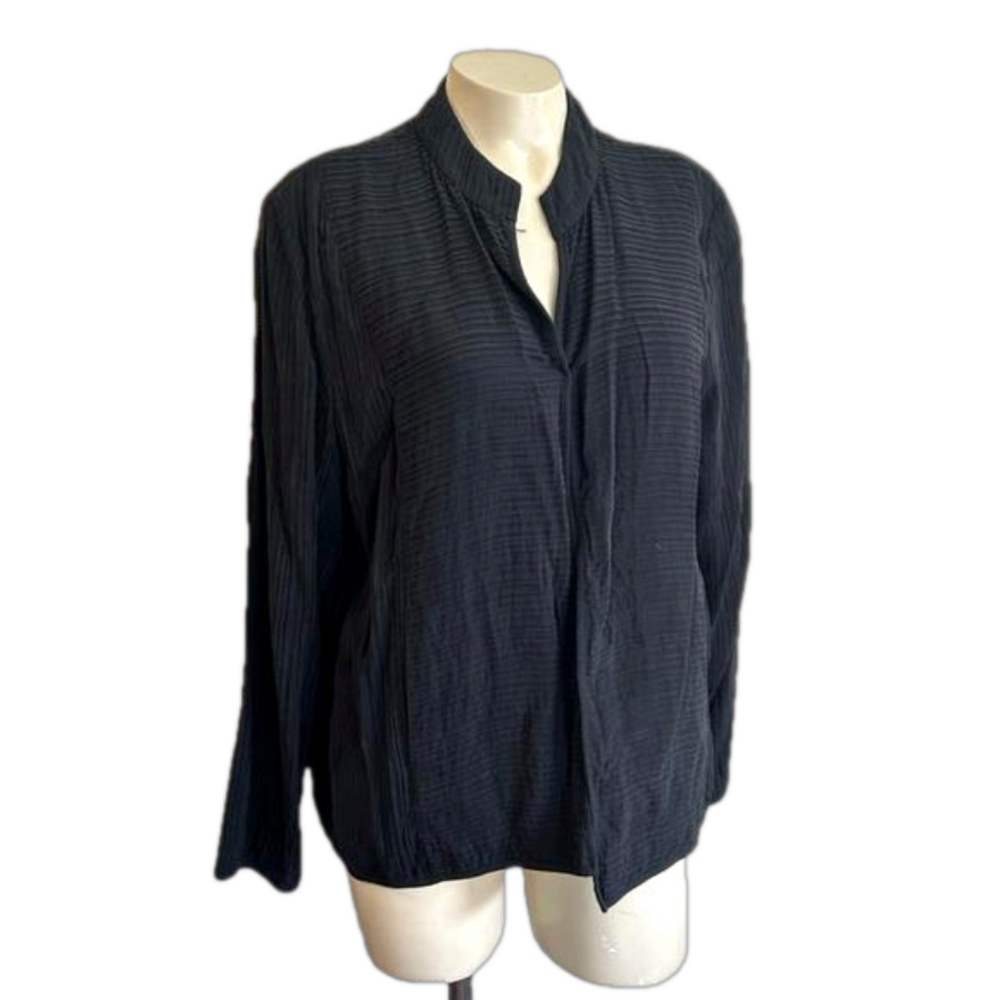 EILEEN FISHER 100% silk open front light cardigan sz XL